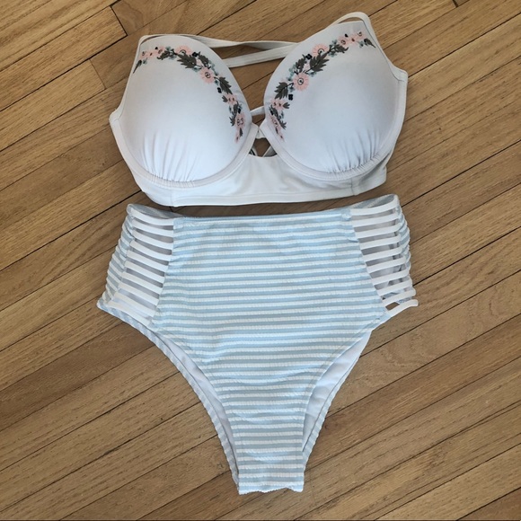 Abercrombie & Fitch Other - Abercrombie & Fitch Floral Stripe Bikini Swim Suit